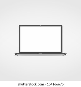 Laptop icon, vector eps10 illustration