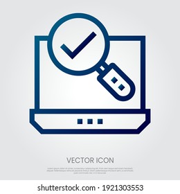 Vector de icono de portátil. Ilustración vectorial Eps10.