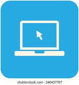 Laptop icon, vector icon flat design