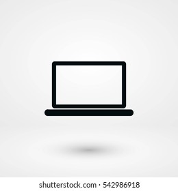 laptop icon vector, flat design best vector icon