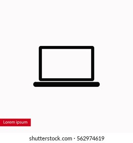 laptop icon vector, flat design best vector icon