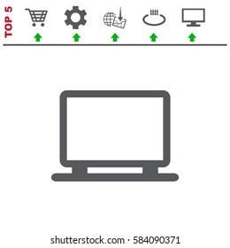 Laptop Icon Vector flat design style