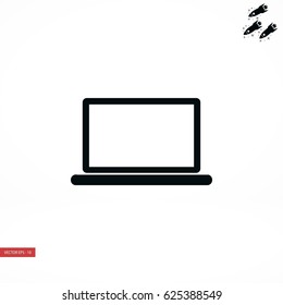 laptop icon vector, flat design best vector icon