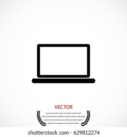 laptop icon vector, flat design best vector icon