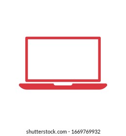 Vektorillustration für Laptop-Icon. flaches Symbol. Perfekte Schwarze Illustration auf weißem Hintergrund.