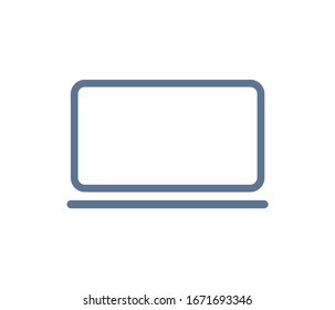Laptop Icon Vector. flat symbol. Perfect Black illustration on white background.