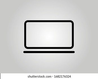 Vector de icono de portátil. símbolo plano. Ilustración perfecta en negro sobre fondo blanco.
