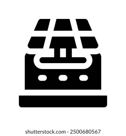laptop icon. vector glyph icon for your website, mobile, presentation, and logo design.