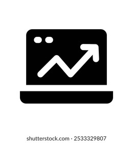 laptop icon. vector glyph icon for your website, mobile, presentation, and logo design.