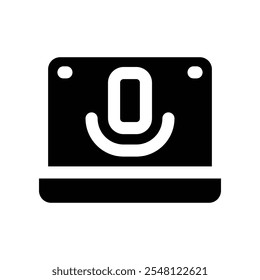 laptop icon. vector glyph icon for your website, mobile, presentation, and logo design.