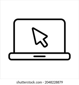 Laptop icon vector graphic illustration