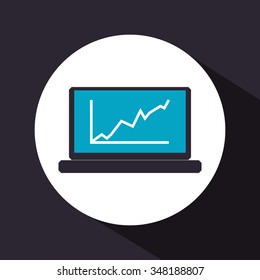 laptop icon, vector illustration 10 eps graphic.
