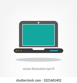 laptop icon, vector illustration