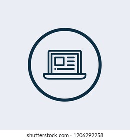 Laptop icon. Vector illustration