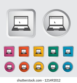 Laptop icon. Vector illustration.