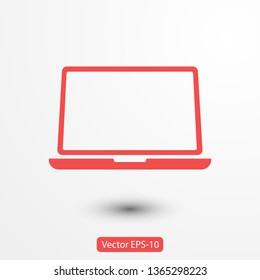 laptop icon, vector illustration