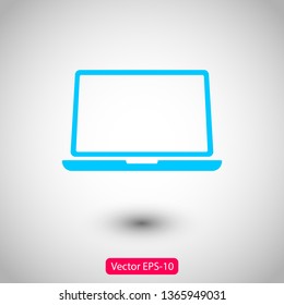 laptop icon, vector illustration