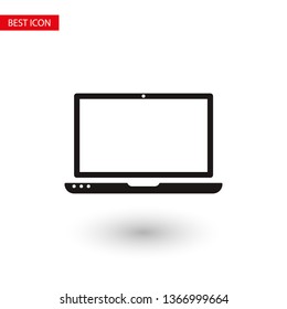 laptop icon, vector illustration