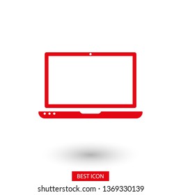 laptop icon, vector illustration