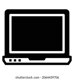 LAPTOP ICON VECTOR ILLUSTRATION .