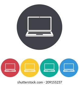  laptop icon , vector illustration