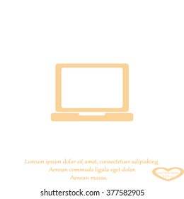 laptop icon, vector illustration