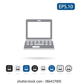 Laptop icon. Vector illustration.