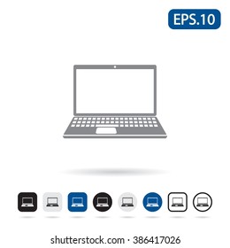 Laptop icon. Vector illustration.