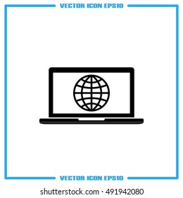 Laptop icon vector illustration