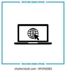 Laptop icon vector illustration