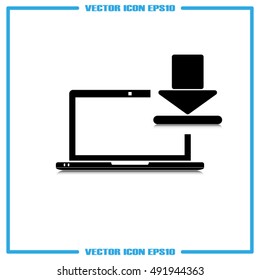Laptop icon vector illustration