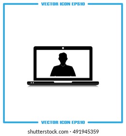Laptop icon vector illustration