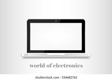 Laptop icon vector illustration .