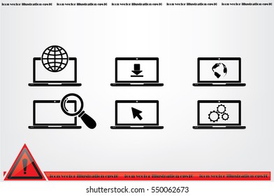 Laptop icon vector illustration.