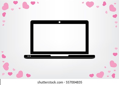 Laptop icon vector illustration