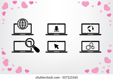Laptop icon vector illustration.