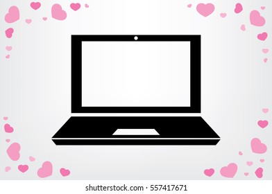 Laptop icon vector illustration 