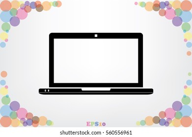 Laptop icon vector illustration.