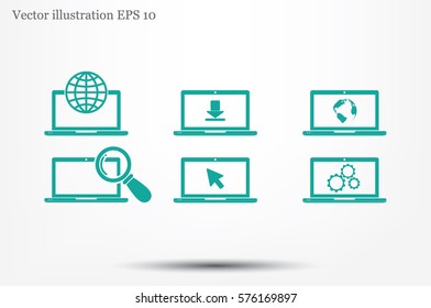 Laptop icon vector illustration 