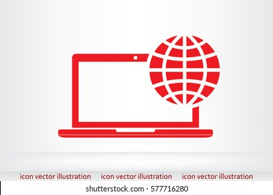 Laptop icon vector illustration.