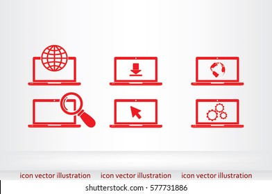 Laptop icon vector illustration 
