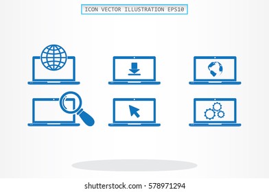 Laptop icon vector illustration 