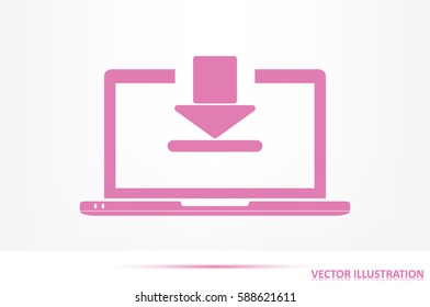 Laptop icon vector illustration