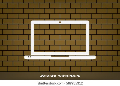 Laptop icon vector illustration