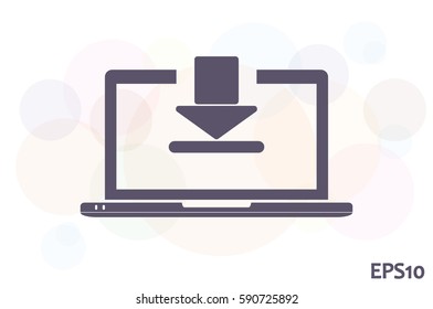 Laptop icon vector illustration.