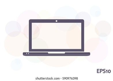 Laptop icon vector illustration.