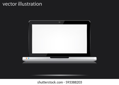 Laptop icon vector illustration .