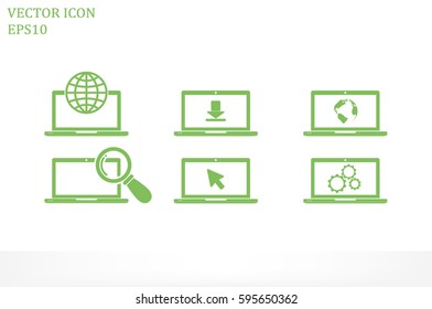Laptop icon vector illustration 