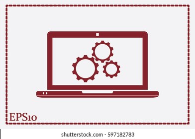 Laptop icon vector illustration