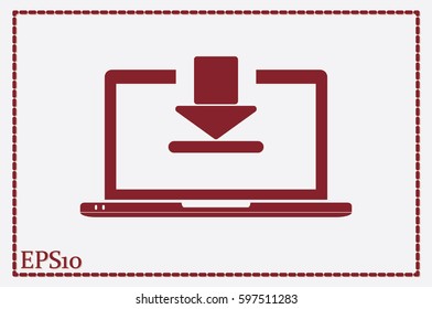 Laptop icon vector illustration